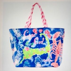 Cape Cod lobster beach tote bag NWT